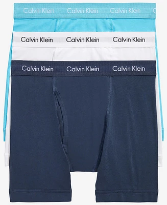 Bóxers Largos Calvin Klein Cotton Stretch Paquete de 3 Azul