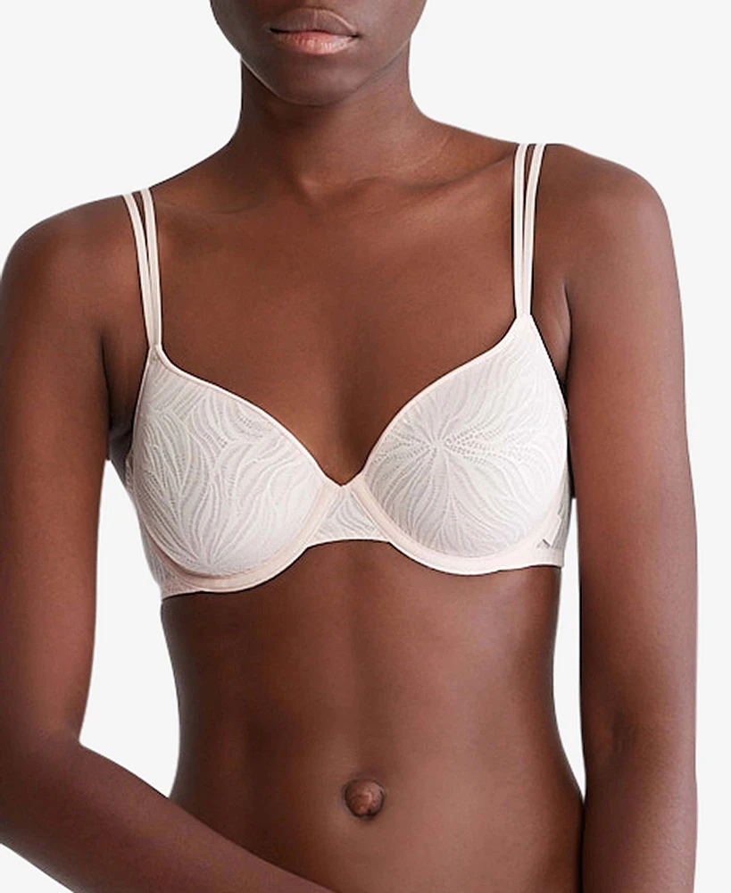 Brasier Calvin Klein Sheer Marquisette Lace Mujer Blanco