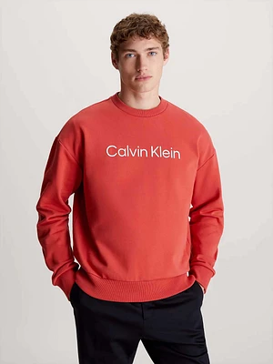 Sudadera Calvin Klein con Logo Hombre Rojo