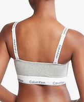 Bralette Calvin Klein Modern Cotton Bandeau Mujer Gris