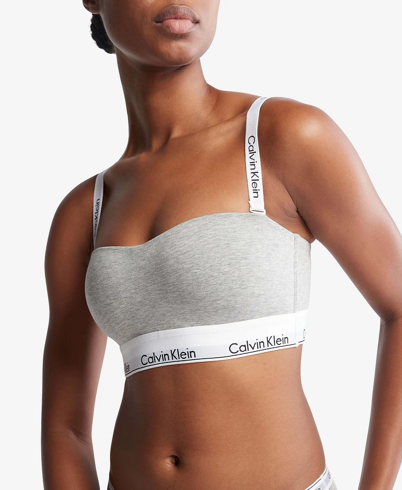 Bralette Calvin Klein Modern Cotton Bandeau Mujer Gris