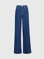 Jeans Calvin Klein High Rise Wide Leg Mujer Azul