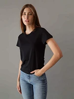 Playera Calvin Klein Monograma Mujer Negro