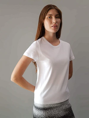 Playera Calvin Klein Monograma Mujer Blanco