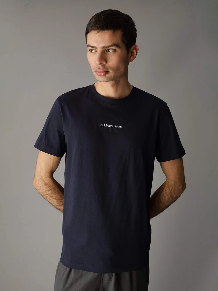 Playera Calvin Klein Logo Hombre Azul Marino