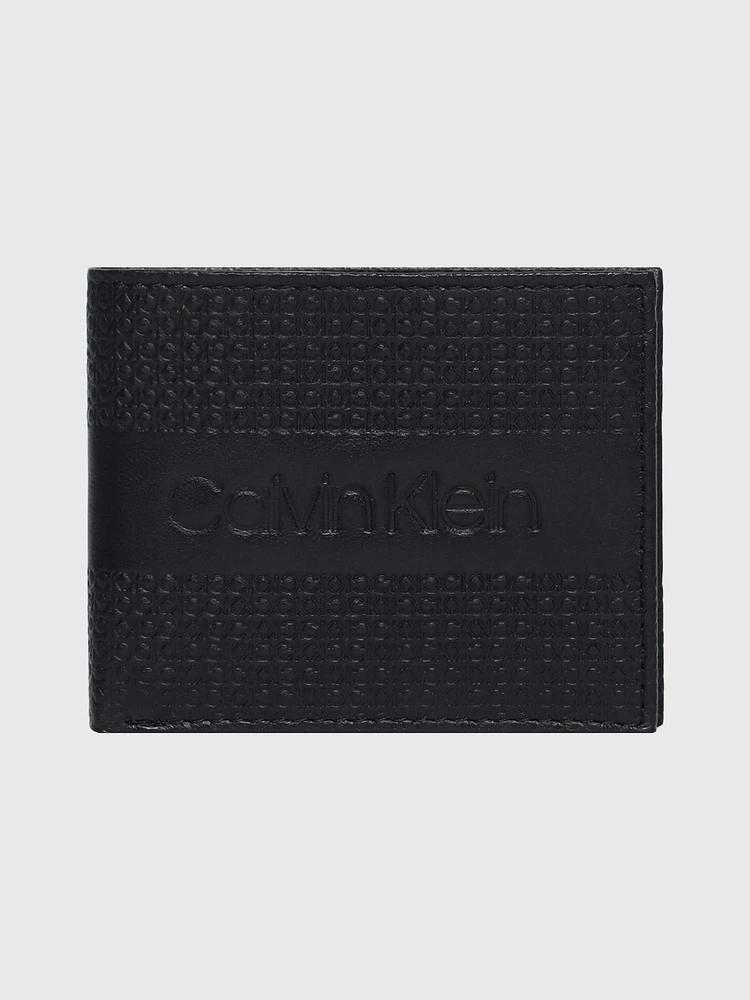 Cartera Calvin Klein con Monograma Hombre Negro - Talla: Única