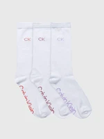 Calcetines Calvin Klein Soft Crew Paquete de 3 Mujer Blanco - Talla: Única