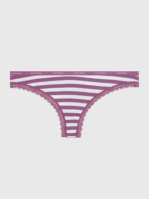 Tanga Calvin Klein Franjas Mujer Morado