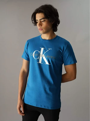 Playera Calvin Klein con Monograma Hombre Azul