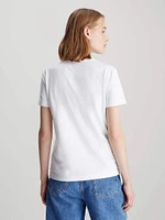 Playera Calvin Klein Logo Relieve Mujer Blanco