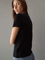 Playera Calvin Klein Monograma Mujer Negro