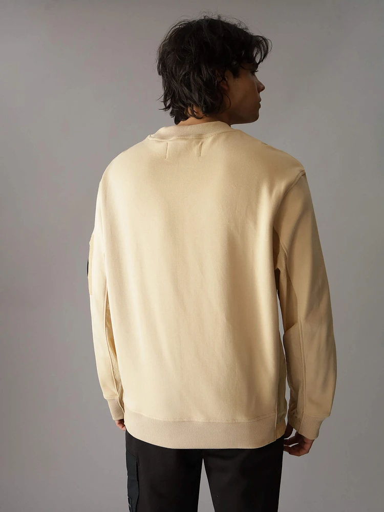 Sudadera Calvin Klein Bolsillo Hombre Beige