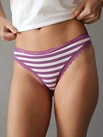 Tanga Calvin Klein Franjas Mujer Morado