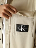 Camisa Calvin Klein Bolsillos Hombre Beige