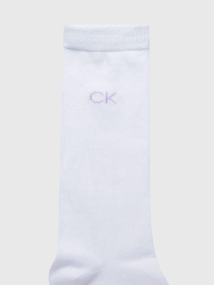 Calcetines Calvin Klein Soft Crew Paquete de 3 Mujer Blanco - Talla: Única