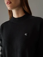 Suéter Calvin Klein con Monograma Mujer Negro