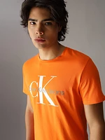 Playera Calvin Klein con Monograma Hombre Naranja