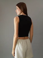 Top Calvin Klein con Monograma Mujer Negro