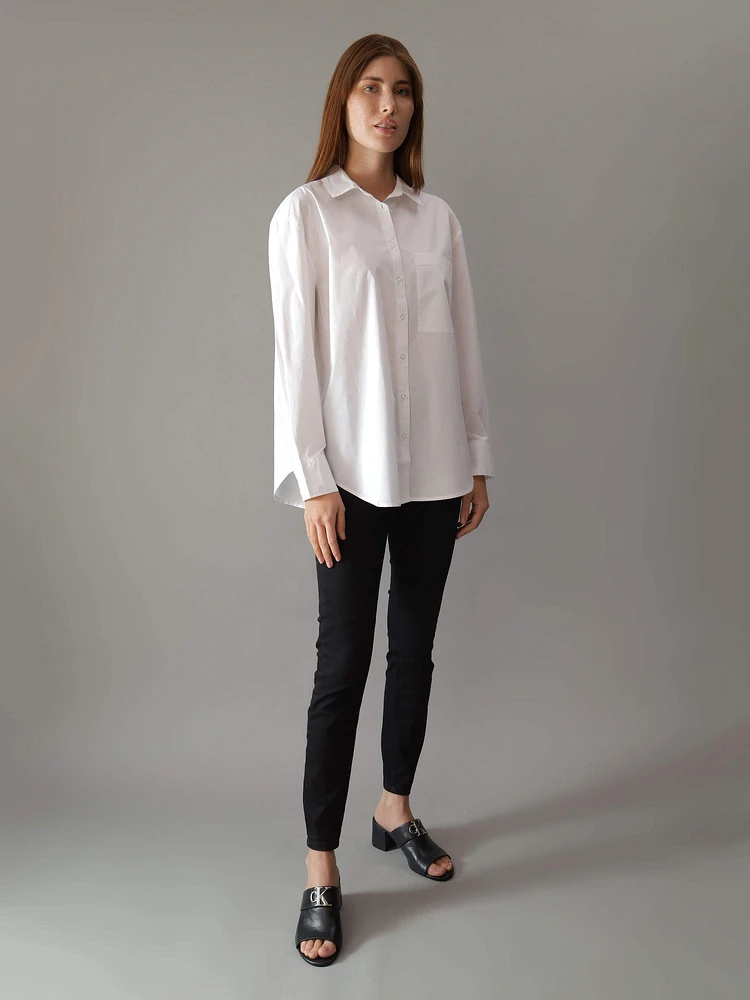 Camisa Calvin Klein Monograma Mujer Blanco