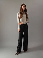 Pantalón Calvin Klein Tailored Wide Mujer Negro