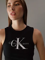 Top Calvin Klein con Monograma Mujer Negro