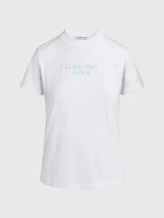 Playera Calvin Klein Logo Relieve Mujer Blanco