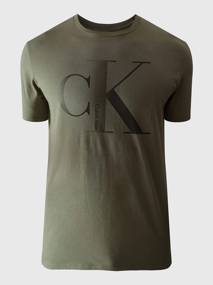 Playera Calvin Klein con Monograma Hombre Verde