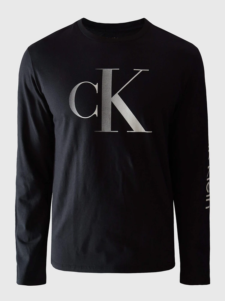 Playera Calvin Klein Monograma Hombre Negro