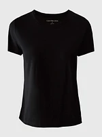 Playera Calvin Klein Monograma Mujer Negro