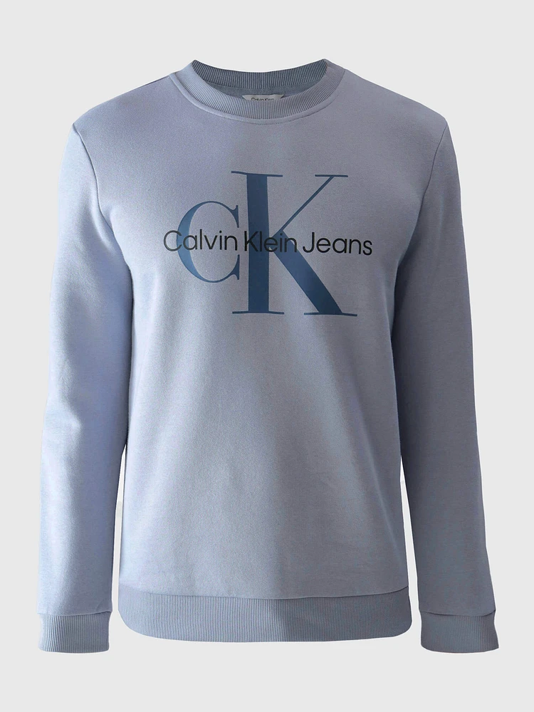 Sudadera Calvin Klein Logo Hombre Azul