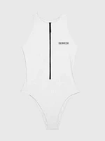 Traje de Baño Calvin Klein Logo Mujer Blanco