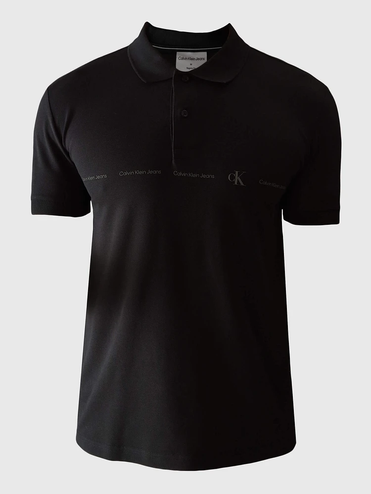 Polo Calvin Klein con Logo Hombre Negro