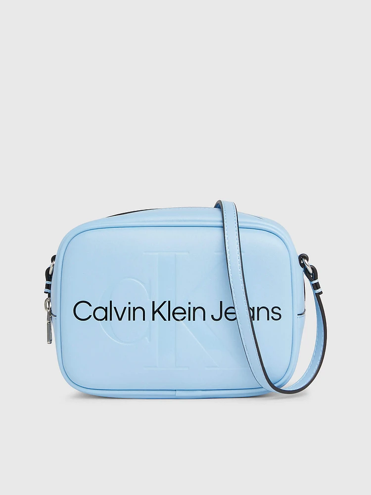 Bolsa Calvin Klein Crossbody Monologo Mujer Azul - Talla: Única