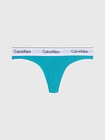 Tanga Calvin Klein Logotipo Mujer Azul