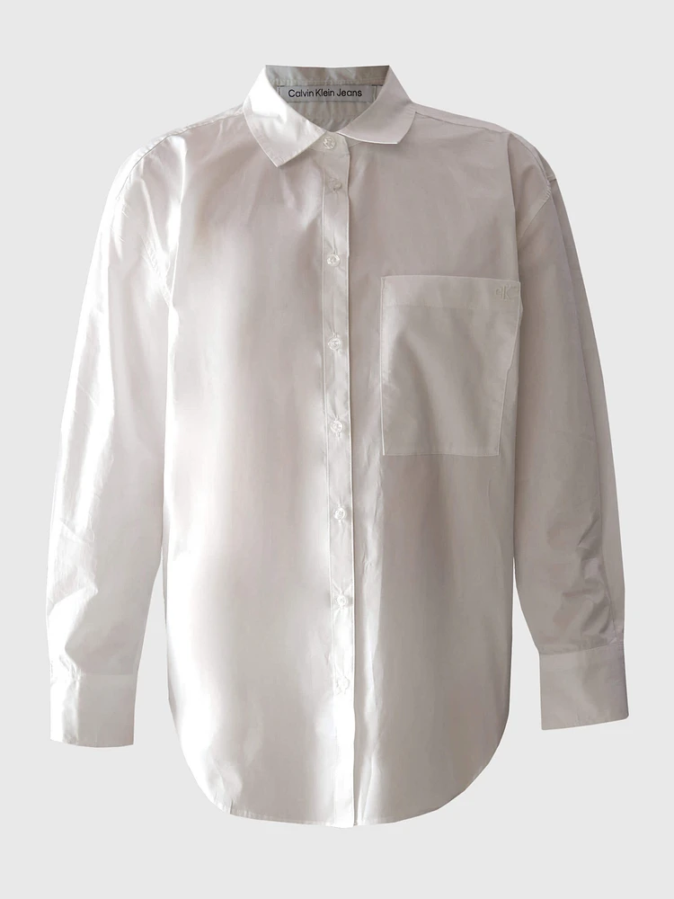 Camisa Calvin Klein Monograma Mujer Blanco