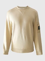 Sudadera Calvin Klein Bolsillo Hombre Beige