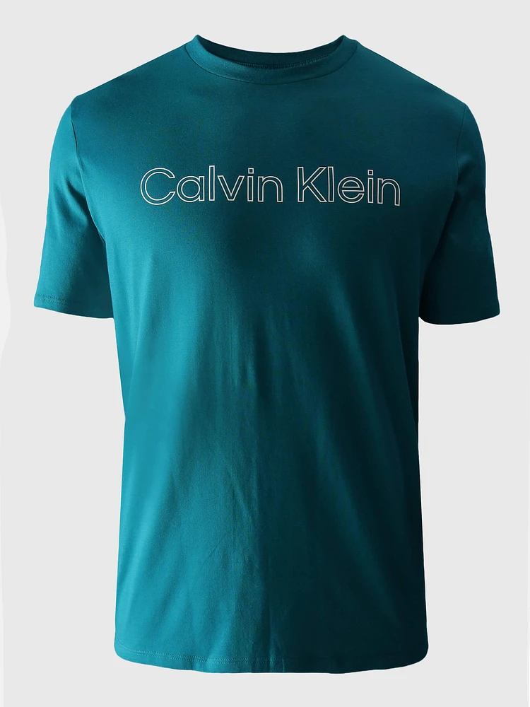 Playera Calvin Klein Logo Hombre Azul