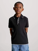 Polo Calvin Klein Logo Niño Negro