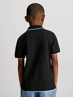 Polo Calvin Klein Logo Niño Negro