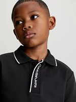 Polo Calvin Klein Logo Niño Negro