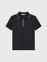 Polo Calvin Klein Logo Niño Negro