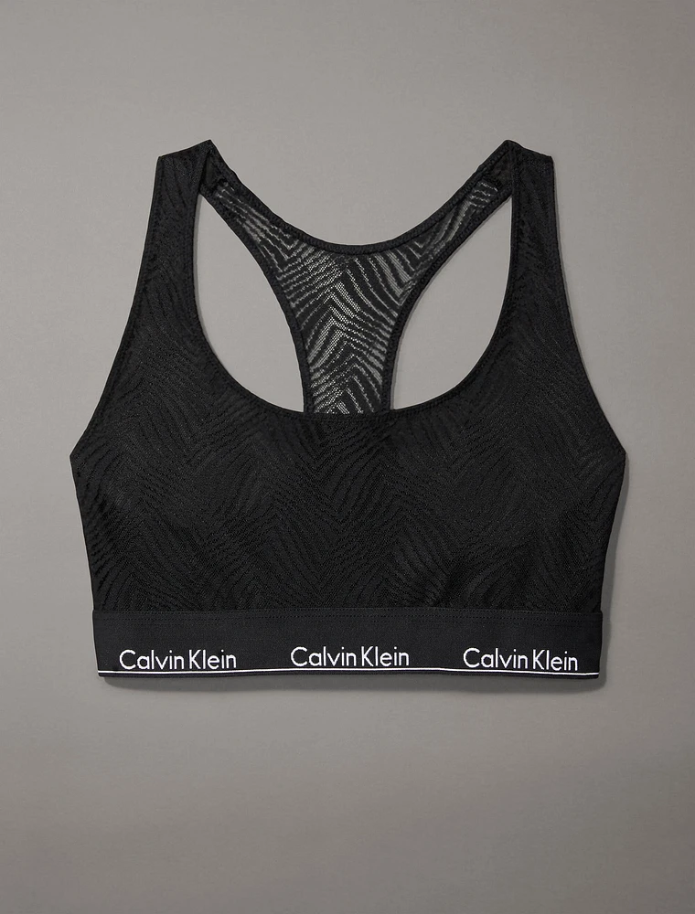 Top Calvin Klein Modern Cotton Lace Mujer Negro