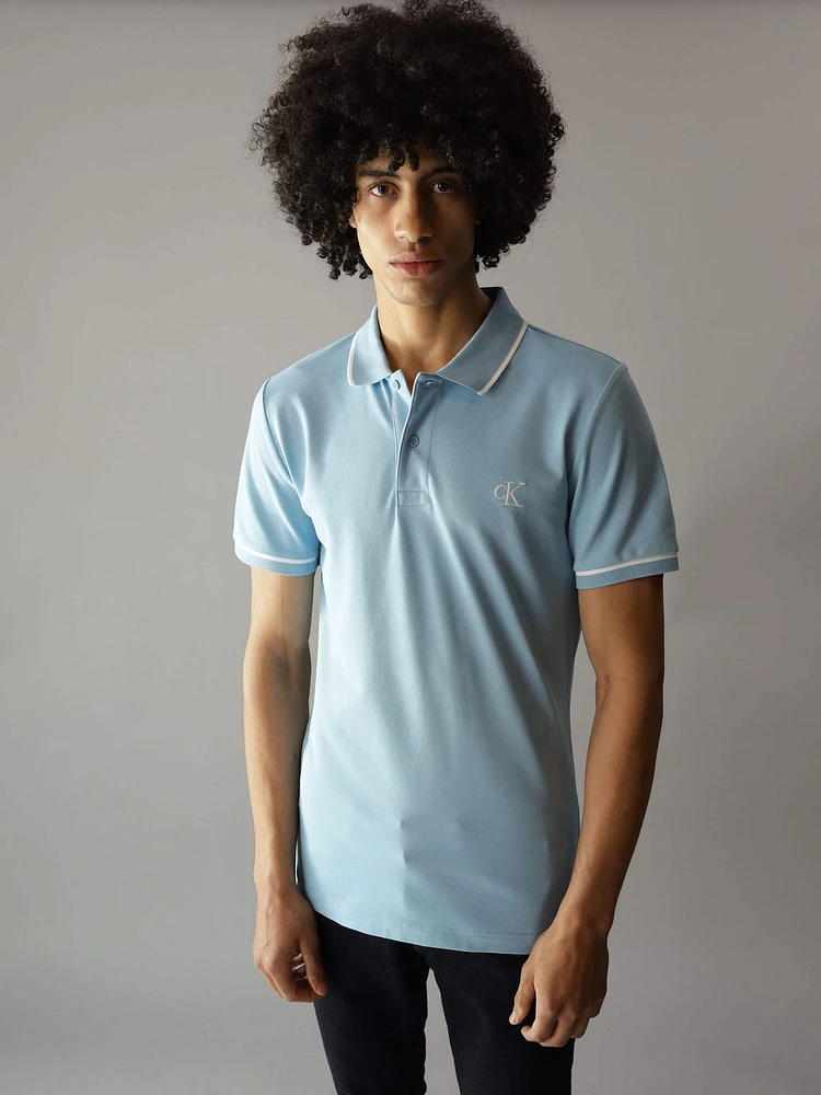 Polo Calvin Klein Monograma Hombre Azul