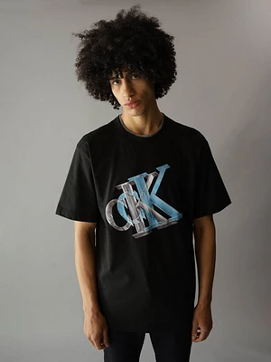 Playera Calvin Klein Monograma Hombre Negro