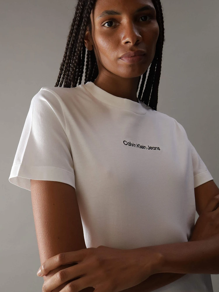 Playera Calvin Klein con Logo Mujer Blanco