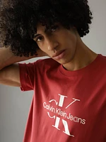 Playera Calvin Klein Logotipo Hombre Rojo