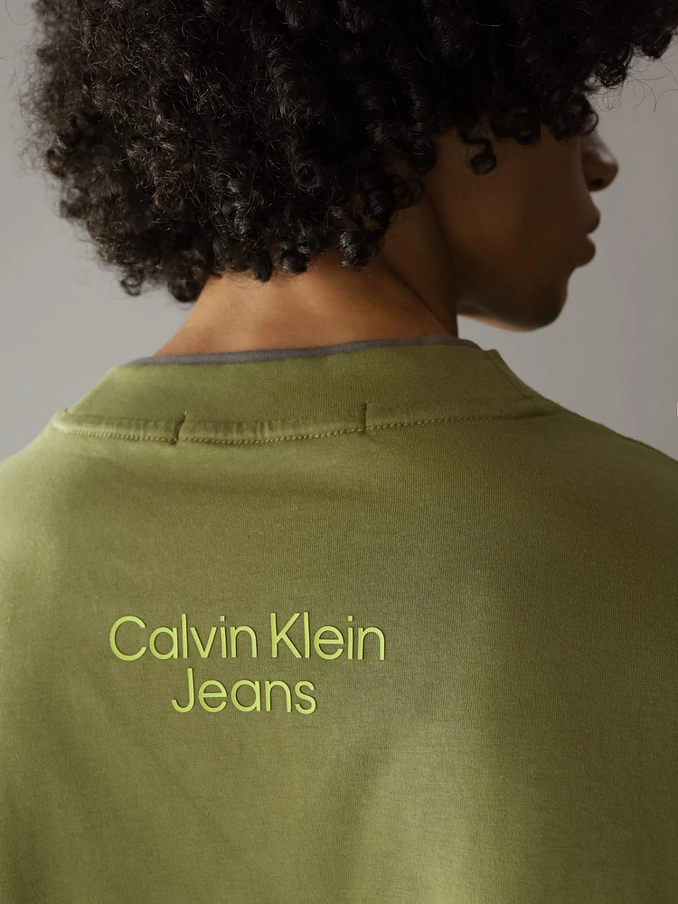 Playera Calvin Klein Monograma Hombre Verde