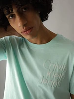 Playera Calvin Klein Logo Hombre Azul