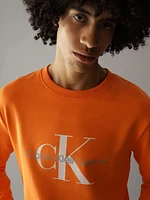 Sudadera Calvin Klein Logo Hombre Naranja