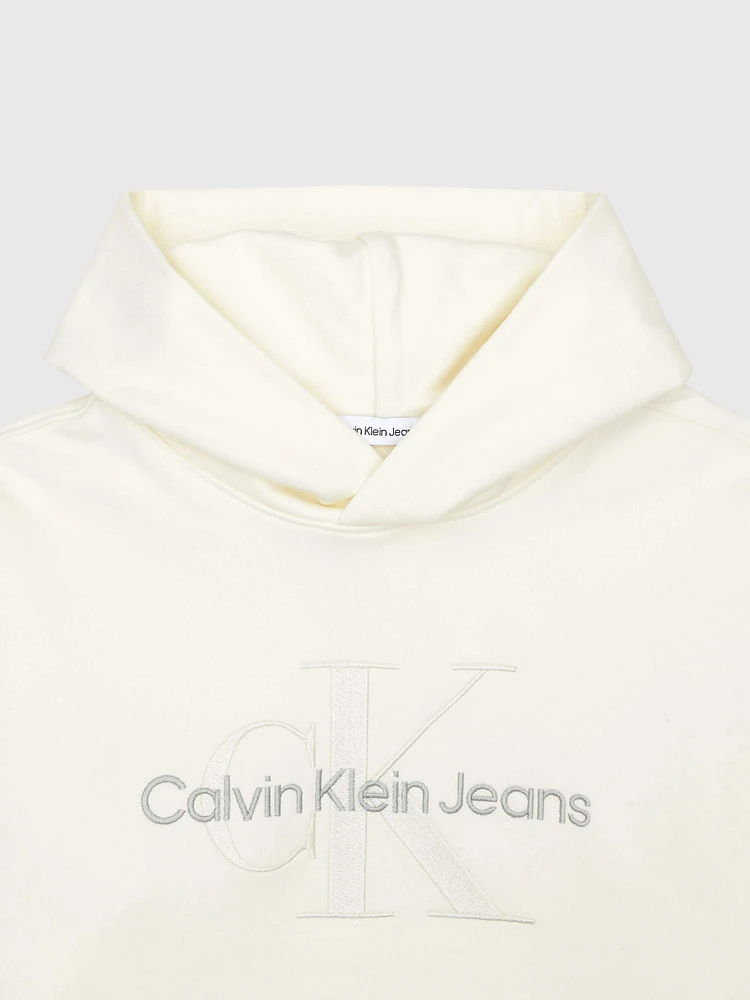 Sudadera Calvin Klein Monograma Niña Beige